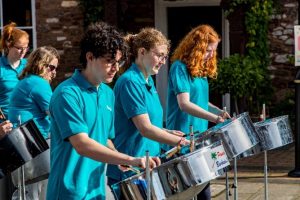 Panache Steel Band playing in St Mary Shopping Centre