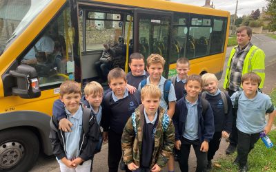 Hillesley Pupils Hike to Wotton and Try Out New Y8 Bus Route